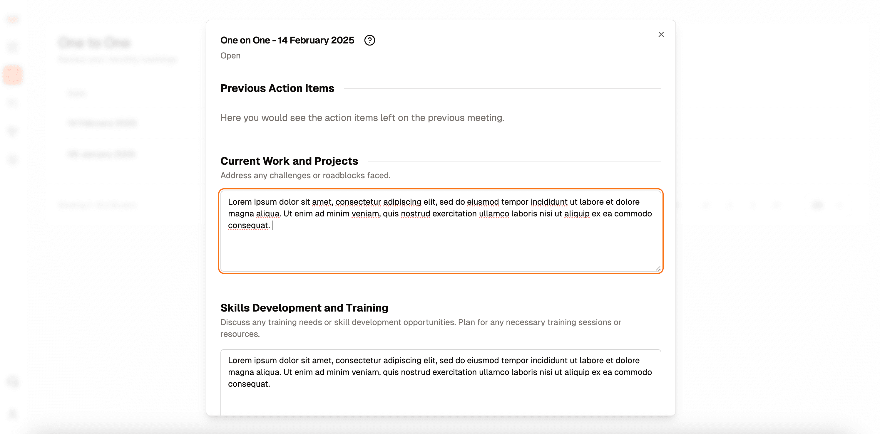 HR Hub dashboard screenshot